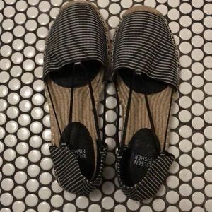 Espadrilles black and white striped